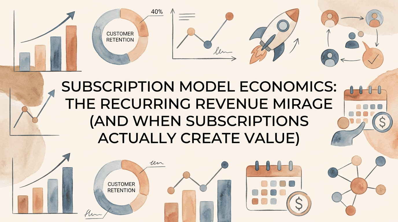 Subscription Model Economics: The Recurring Revenue Mirage (And When Subscriptions Actually Create Value)