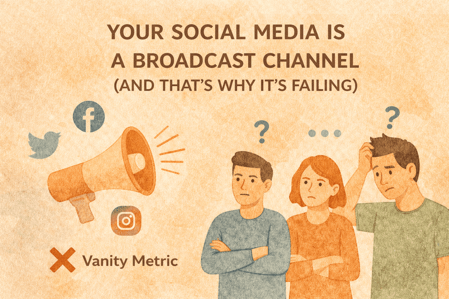 Your Social Media Is a Broadcast Channel (And That's Why It's Failing Retention)