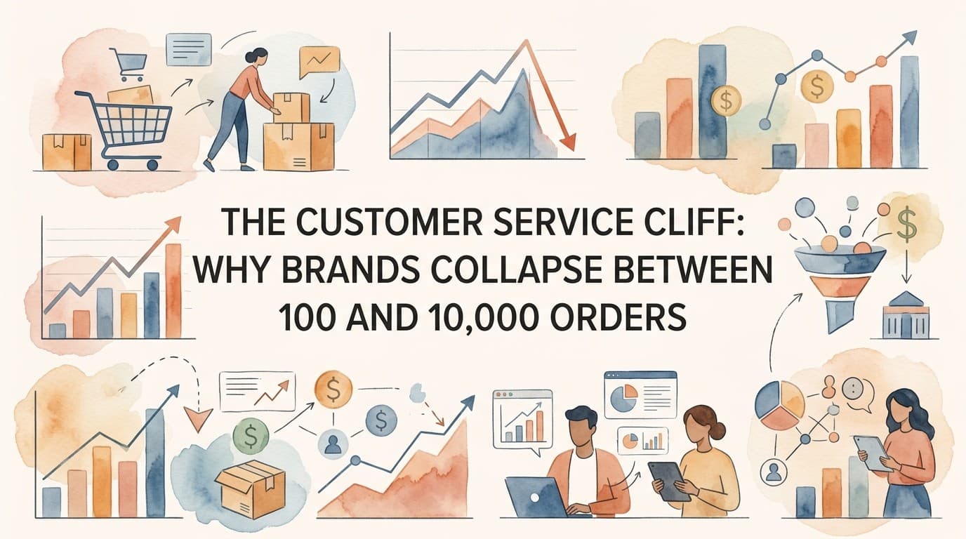 The Customer Service Cliff: Why Brands Collapse Between 100 and 10,000 Orders