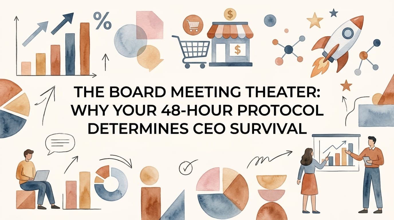 The Board Meeting Theater: Why Your 48-Hour Protocol Determines CEO Survival
