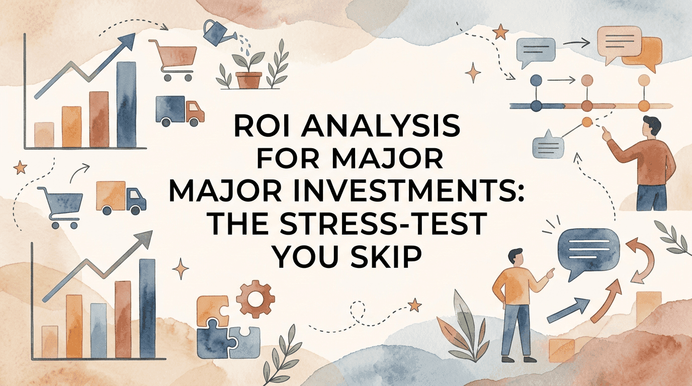 ROI Analysis for Major Investments: The Stress-Test You Skip