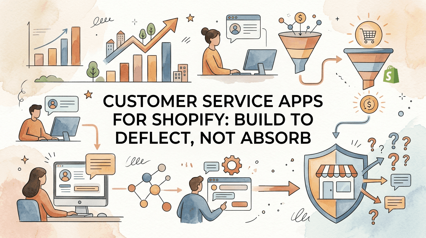 Customer Service Apps for Shopify: Build to Deflect, Not Absorb